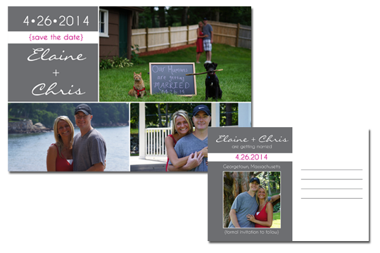 Save-the-date postcard design