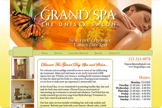 Grand Spa Website